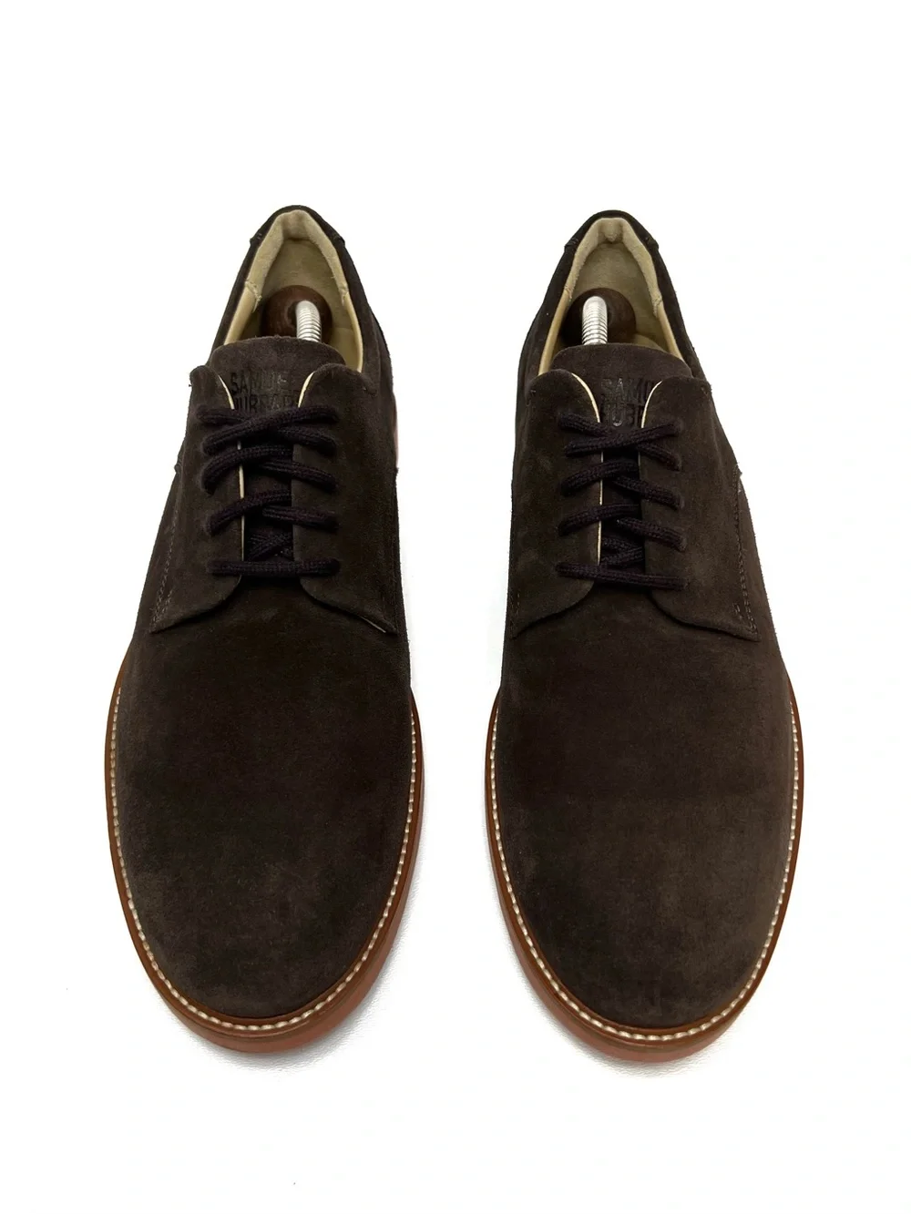 Samuel Hubbard Bucks Dark Brown Suede Plain Toe Derby Shoes Men's Size 10